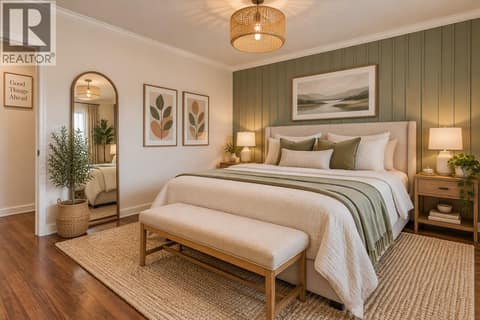 AI generated photo showing example of the upper bedroom as the primary bedroom. at 2440 Old Okanagan Highway Unit# 1114, Westbank Centre, West Kelowna