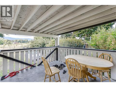 Covered Deck off Dining Room at 465 - 467 Killarney Road, Rutland North, Kelowna