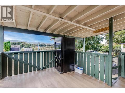 Covered Deck off Dining Room at 465 - 467 Killarney Road, Rutland North, Kelowna