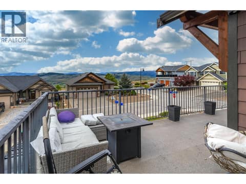 Front Deck off Dining Room at 6555 Blackcomb Place, Foothills, Vernon