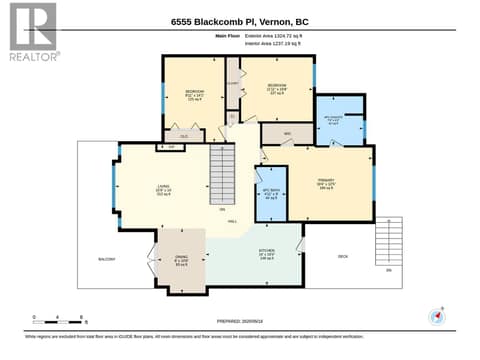 Main level floorplan at 6555 Blackcomb Place, Foothills, Vernon
