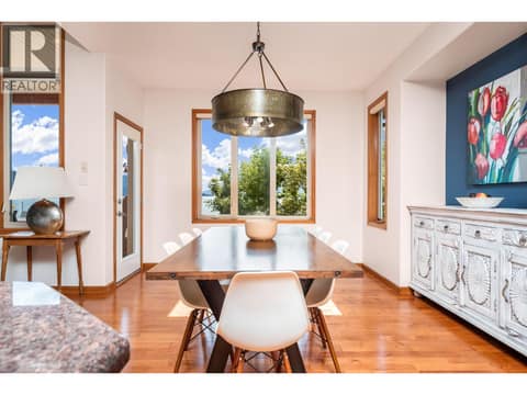 Dining with a view at 100 Kestrel Place Unit# 11, Adventure Bay, Vernon