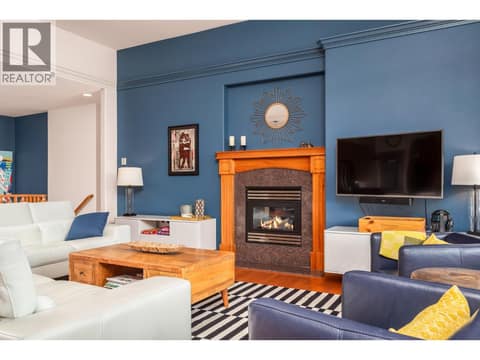 Gas fireplace at 100 Kestrel Place Unit# 11, Adventure Bay, Vernon