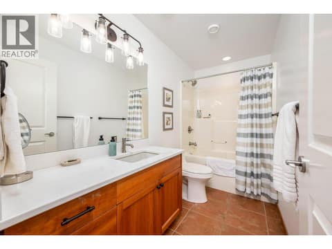 One of 2 bathrooms on lower level at 100 Kestrel Place Unit# 11, Adventure Bay, Vernon
