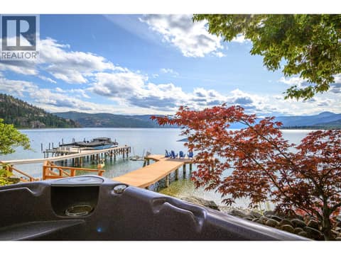 Sunken hot tub to relax after a fun day in the sun at 100 Kestrel Place Unit# 11, Adventure Bay, Vernon