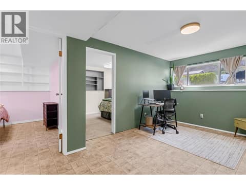 Currently set up as an office, bring your imagination for a gym, craft room, etc. at 3227 McIver Road, Glenrosa, West Kelowna