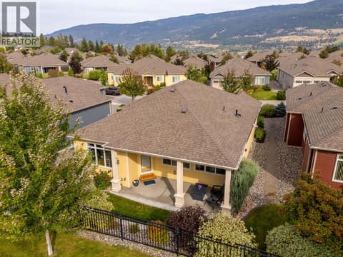 Back patio with awnings at 13155 Staccato Drive, Lake Country North West