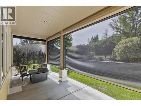 Covered back patio with 3 privacy screens at 13155 Staccato Drive, Lake Country North West