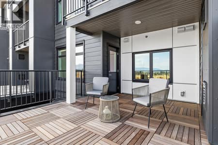 Patio. Photos are of a similar home; some features may vary at 1111 Frost Road Unit# 403, Upper Mission, Kelowna