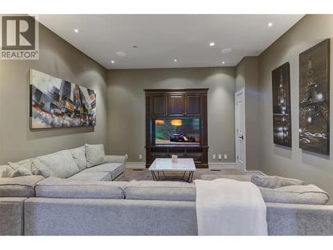 Media room on main at 3673 Green Bay Landing, Lakeview Heights, West Kelowna