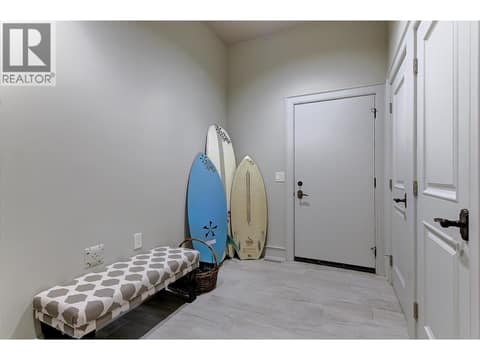 Mudroom with side door to side of home walkway to beach at 3673 Green Bay Landing, Lakeview Heights, West Kelowna
