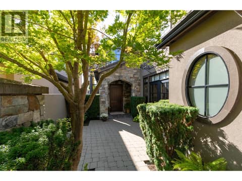 Private courtyard greets you at 3673 Green Bay Landing, Lakeview Heights, West Kelowna