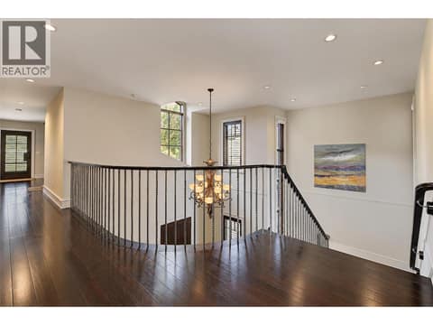 Upstairs landing overlooking foyer at 3673 Green Bay Landing, Lakeview Heights, West Kelowna