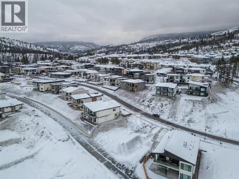 Aerial of neighborhood and lot. Elk on top, laneway beneath. at 1167 Elk Street, Columbia/Duncan, Penticton