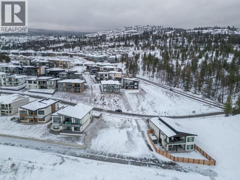Aerial of neighborhood and lot. Elk on top, laneway beneath. at 1167 Elk Street, Columbia/Duncan, Penticton