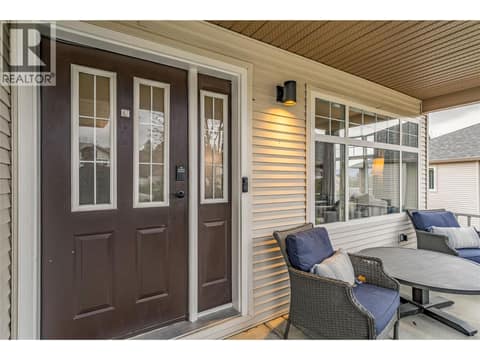 Cozy front veranda at 3819 Glen Canyon Drive, Westbank Centre, West Kelowna