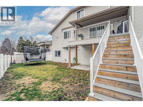 New stairs off the deck at 3819 Glen Canyon Drive, Westbank Centre, West Kelowna
