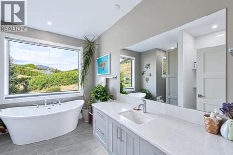 (Flooring Digitally altered to capture the grey shade of tile) at 5880 HESPELER Road, Main Town, Summerland
