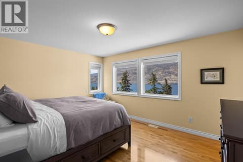 Primary Bedroom with lakeviews for days... at 2620 Arthur Road, McKinley Landing, Kelowna