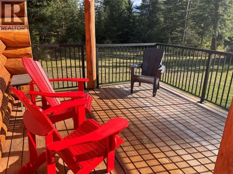 Front deck at 2716 Big Bend Highway Road, West & North Highway 1, Golden