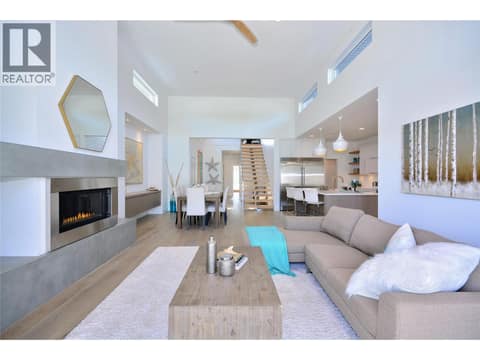 Vaulted Living & Dining Room at 488 Morrison Avenue, Kelowna South
