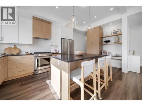 Kitchen with quartz counters and stainless appliances at 2100 Campbell Place Unit# 154, Lakeview Heights, West Kelowna