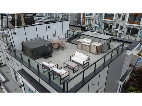 Rooftop Terrace with hot tub and built in BBQ at 2100 Campbell Place Unit# 154, Lakeview Heights, West Kelowna