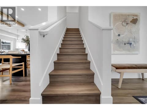 Stairs to the second floor at 2100 Campbell Place Unit# 154, Lakeview Heights, West Kelowna