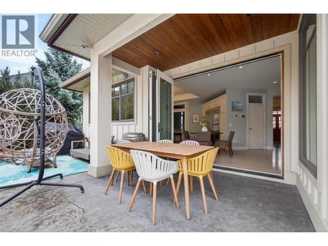 Covered patio space at 1996 Twin Ridge Court, Wilden, Kelowna