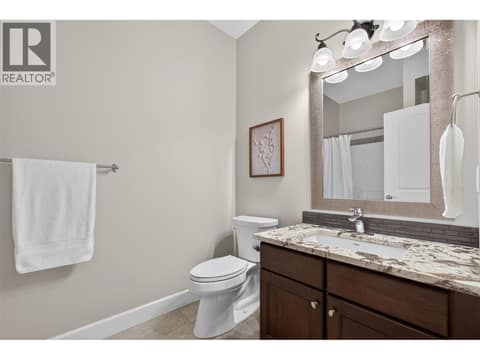 Full bathroom on the lower level at 1996 Twin Ridge Court, Wilden, Kelowna