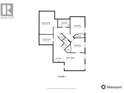 Lower level floor plan at 1996 Twin Ridge Court, Wilden, Kelowna