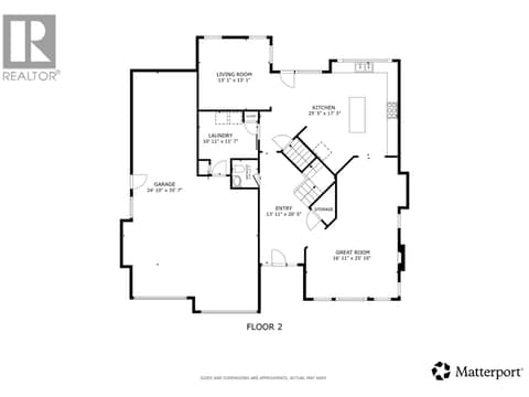 Main level floor plan at 1996 Twin Ridge Court, Wilden, Kelowna
