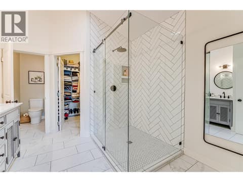 Full custom shower at 6933 Manning Place Unit# 1, Foothills, Vernon