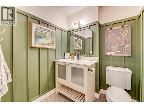 Powder Room at 6933 Manning Place Unit# 1, Foothills, Vernon