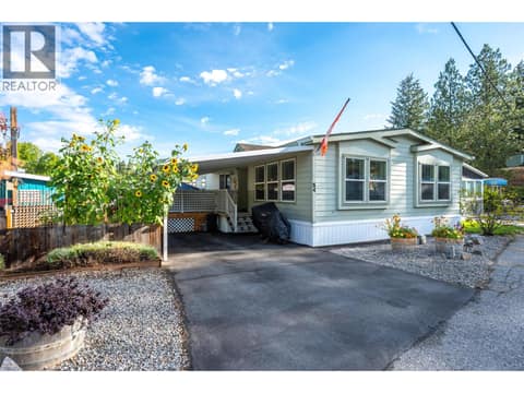 Front of home. at 8712 Steuart Street Unit# 54, Summerland Rural