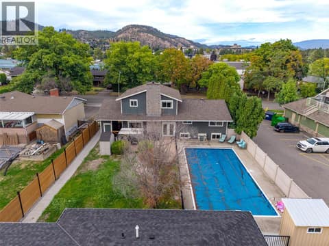 View of main house from back yard at 1859-1861 Mountain Avenue, Glenmore, Kelowna