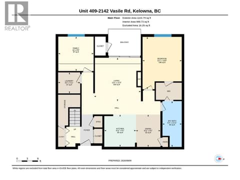 Main floor plan at 2142 Vasile Road Unit# #409, Springfield/Spall, Kelowna