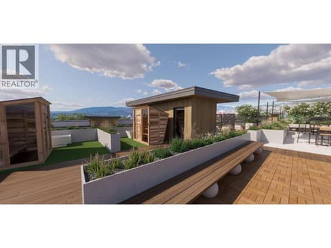 Roof Top Meditation and Yoga Platform Alfresco DIning and Grilling Station Sauna and Cold Plunges at 1280 Sutherland Avenue Unit# 515, Springfield/Spall, Kelowna