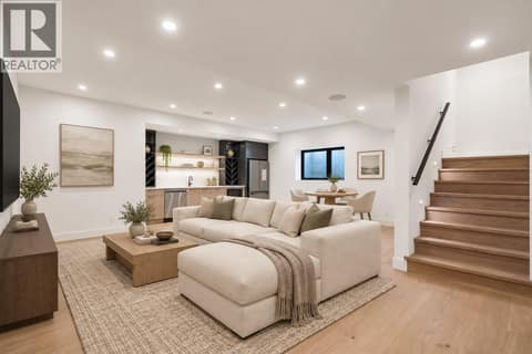 Rec Room - Virtually staged. Furniture and décor have been digitally added for illustration purposes. at 5533 Foothill Court, Kettle Valley, Kelowna