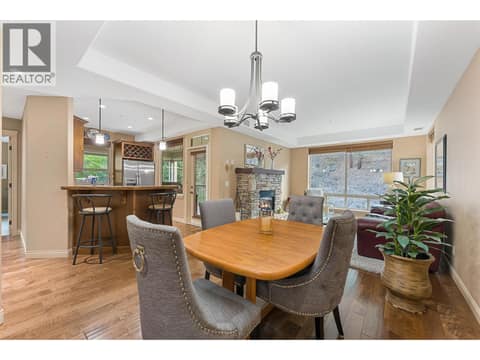 Ample dining space. AI enhanced flames. at 2780 Auburn Road Unit# 203, Shannon Lake, West Kelowna