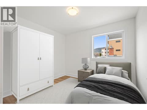 Virtually staged bedroom at 578 Lakeshore Drive Unit# 203, Main North, Penticton