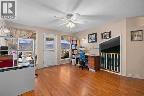 Loft and door to deck at 3219 Sagebrush Court, Shannon Lake, West Kelowna
