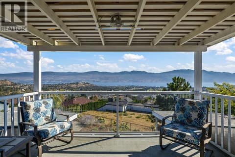 Upper deck lake view at 3219 Sagebrush Court, Shannon Lake, West Kelowna