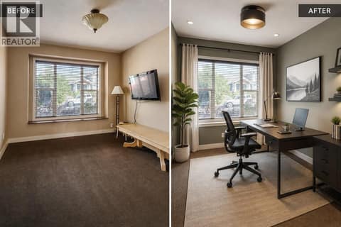 Virtual staging of office at 1377 Glenview Avenue, Glenmore, Kelowna