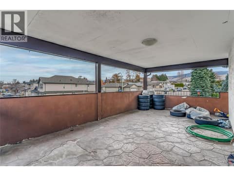 Deck off Kitchen/ Dining Room/ Living Room at 758 Josselyn Court, Rutland North, Kelowna