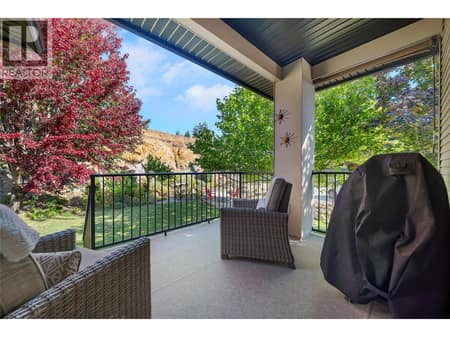 Covered patio off the kitchen at 2533 Copper Ridge Drive, Smith Creek, West Kelowna