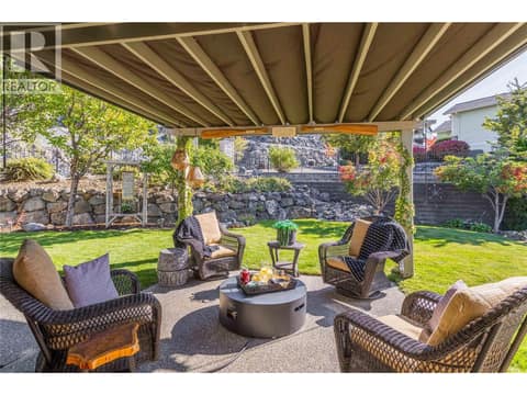 Tranquil rear patio space at 1113 Mt Fosthall Drive, Middleton Mountain Vernon