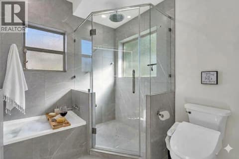 Walk-in shower with separate soaker tub (digitally altered) at 1113 Mt Fosthall Drive, Middleton Mountain Vernon