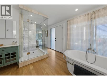 Walk out to deck and hot tub. at 5147 Lakeshore Road, Upper Mission, Kelowna