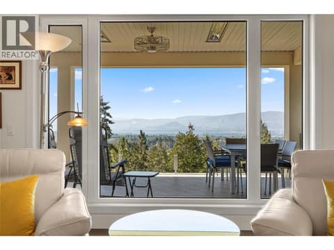 Lake views from the large west facing window at 2442 Bella Vista Street, Black Mountain, Kelowna